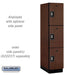 Salsbury 18" Wide Triple Tier Designer Wood Locker - 1 Wide - 6 Feet High - 24 Inches Deep - Mahogany - Silver Resettable Combination Locks - Sweatfully