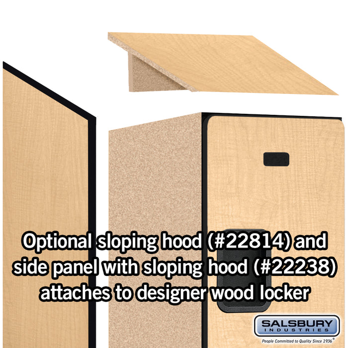Salsbury 18" Wide Triple Tier Designer Wood Locker - 1 Wide - 6 Feet High - 24 Inches Deep - Maple - Hasps - Sweatfully