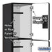 Salsbury 18" Wide Triple Tier Designer Wood Locker - 1 Wide - 6 Feet High - 18 Inches Deep - Black - Hasps - Sweatfully