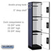 Salsbury 18" Wide Triple Tier Designer Wood Locker - 1 Wide - 6 Feet High - 18 Inches Deep - Blue - Black Resettable Combination Locks - Sweatfully