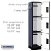Salsbury 18" Wide Triple Tier Designer Wood Locker - 1 Wide - 6 Feet High - 18 Inches Deep - Blue - Hasps - Sweatfully