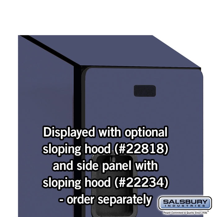 Salsbury 18" Wide Triple Tier Designer Wood Locker - 1 Wide - 6 Feet High - 18 Inches Deep - Blue - Hasps - Sweatfully