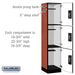 Salsbury 18" Wide Triple Tier Designer Wood Locker - 1 Wide - 6 Feet High - 18 Inches Deep - Cherry - Black Resettable Combination Locks - Sweatfully