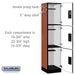 Salsbury 18" Wide Triple Tier Designer Wood Locker - 1 Wide - 6 Feet High - 18 Inches Deep - Cherry - Hasps - Sweatfully
