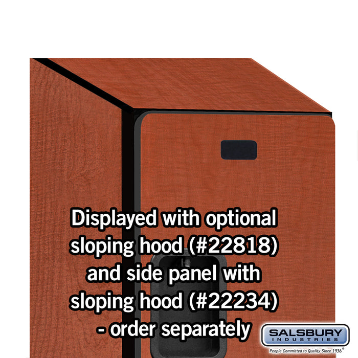 Salsbury 18" Wide Triple Tier Designer Wood Locker - 1 Wide - 6 Feet High - 18 Inches Deep - Cherry - Hasps - Sweatfully