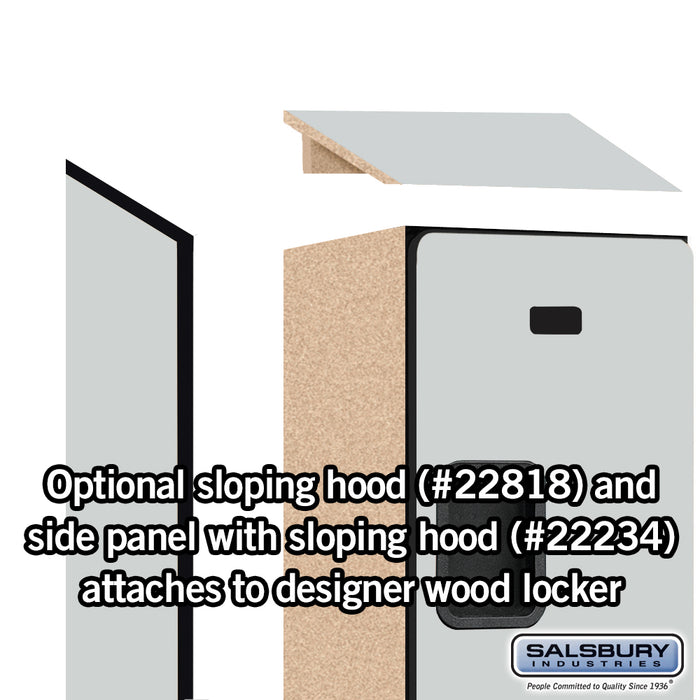 Salsbury 18" Wide Triple Tier Designer Wood Locker - 1 Wide - 6 Feet High - 18 Inches Deep - Gray - Hasps - Sweatfully