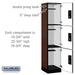 Salsbury 18" Wide Triple Tier Designer Wood Locker - 1 Wide - 6 Feet High - 18 Inches Deep - Mahogany - Black Electronic Locks - Sweatfully
