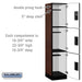 Salsbury 18" Wide Triple Tier Designer Wood Locker - 1 Wide - 6 Feet High - 18 Inches Deep - Mahogany - Hasps - Sweatfully