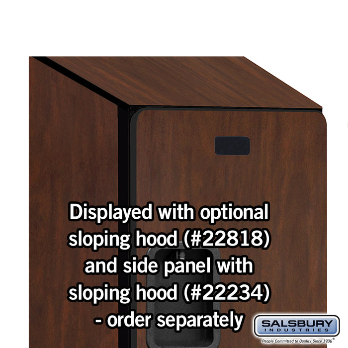 Salsbury 18" Wide Triple Tier Designer Wood Locker - 1 Wide - 6 Feet High - 18 Inches Deep - Mahogany - Hasps - Sweatfully