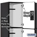 Salsbury 18" Wide Triple Tier Designer Wood Locker - 3 Wide - 6 Feet High - 21 Inches Deep - Black - Hasps - Sweatfully