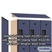 Salsbury 18" Wide Triple Tier Designer Wood Locker - 3 Wide - 6 Feet High - 21 Inches Deep - Blue - Hasps - Sweatfully