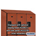 Salsbury 18" Wide Triple Tier Designer Wood Locker - 3 Wide - 6 Feet High - 21 Inches Deep - Cherry - Hasps - Sweatfully