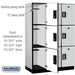 Salsbury 18" Wide Triple Tier Designer Wood Locker - 3 Wide - 6 Feet High - 21 Inches Deep - Gray - Silver Electronic Locks - Sweatfully