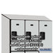 Salsbury 18" Wide Triple Tier Designer Wood Locker - 3 Wide - 6 Feet High - 21 Inches Deep - Gray - Hasps - Sweatfully
