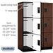 Salsbury 18" Wide Triple Tier Designer Wood Locker - 3 Wide - 6 Feet High - 21 Inches Deep - Mahogany - Hasps - Sweatfully