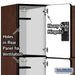 Salsbury 18" Wide Triple Tier Designer Wood Locker - 3 Wide - 6 Feet High - 21 Inches Deep - Mahogany - Hasps - Sweatfully
