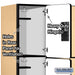 Salsbury 18" Wide Triple Tier Designer Wood Locker - 3 Wide - 6 Feet High - 21 Inches Deep - Maple - Hasps - Sweatfully