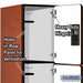 Salsbury 18" Wide Triple Tier Designer Wood Locker - 3 Wide - 6 Feet High - 24 Inches Deep - Cherry - Hasps - Sweatfully