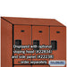 Salsbury 18" Wide Triple Tier Designer Wood Locker - 3 Wide - 6 Feet High - 24 Inches Deep - Cherry - Hasps - Sweatfully