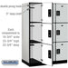 Salsbury 18" Wide Triple Tier Designer Wood Locker - 3 Wide - 6 Feet High - 24 Inches Deep - Gray - Black Electronic Locks - Sweatfully