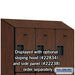 Salsbury 18" Wide Triple Tier Designer Wood Locker - 3 Wide - 6 Feet High - 24 Inches Deep - Mahogany - Hasps - Sweatfully