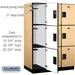 Salsbury 18" Wide Triple Tier Designer Wood Locker - 3 Wide - 6 Feet High - 24 Inches Deep - Maple - Hasps - Sweatfully