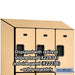 Salsbury 18" Wide Triple Tier Designer Wood Locker - 3 Wide - 6 Feet High - 24 Inches Deep - Maple - Hasps - Sweatfully