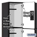 Salsbury 18" Wide Triple Tier Designer Wood Locker - 3 Wide - 6 Feet High - 18 Inches Deep - Black - Hasps - Sweatfully