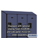 Salsbury 18" Wide Triple Tier Designer Wood Locker - 3 Wide - 6 Feet High - 18 Inches Deep - Blue - Hasps - Sweatfully