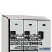 Salsbury 18" Wide Triple Tier Designer Wood Locker - 3 Wide - 6 Feet High - 18 Inches Deep - Gray - Hasps - Sweatfully