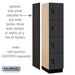 Salsbury 18" Wide Four Tier Designer Wood Locker - 1 Wide - 6 Feet High - 21 Inches Deep - Black - Hasps - Sweatfully