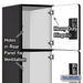 Salsbury 18" Wide Four Tier Designer Wood Locker - 1 Wide - 6 Feet High - 21 Inches Deep - Black - Hasps - Sweatfully