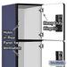 Salsbury 18" Wide Four Tier Designer Wood Locker - 1 Wide - 6 Feet High - 21 Inches Deep - Blue - Hasps - Sweatfully