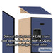 Salsbury 18" Wide Four Tier Designer Wood Locker - 1 Wide - 6 Feet High - 21 Inches Deep - Blue - Hasps - Sweatfully