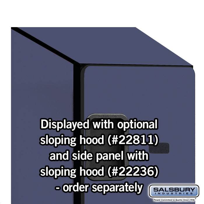 Salsbury 18" Wide Four Tier Designer Wood Locker - 1 Wide - 6 Feet High - 21 Inches Deep - Blue - Hasps - Sweatfully