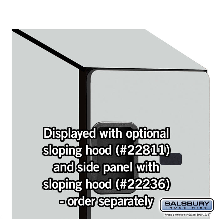 Salsbury 18" Wide Four Tier Designer Wood Locker - 1 Wide - 6 Feet High - 21 Inches Deep - Gray - Hasps - Sweatfully