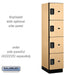 Salsbury 18" Wide Four Tier Designer Wood Locker - 1 Wide - 6 Feet High - 21 Inches Deep - Maple - Black Electronic Locks - Sweatfully