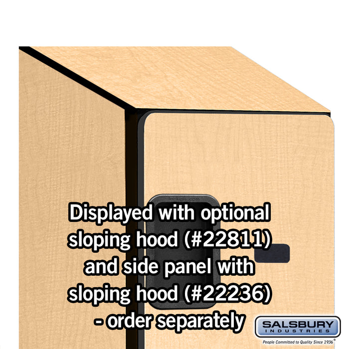 Salsbury 18" Wide Four Tier Designer Wood Locker - 1 Wide - 6 Feet High - 21 Inches Deep - Maple - Hasps - Sweatfully