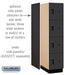Salsbury 18" Wide Four Tier Designer Wood Locker - 1 Wide - 6 Feet High - 24 Inches Deep - Black - Hasps - Sweatfully