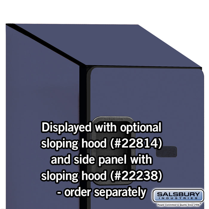 Salsbury 18" Wide Four Tier Designer Wood Locker - 1 Wide - 6 Feet High - 24 Inches Deep - Blue - Hasps - Sweatfully