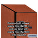 Salsbury 18" Wide Four Tier Designer Wood Locker - 1 Wide - 6 Feet High - 24 Inches Deep - Cherry - Hasps - Sweatfully