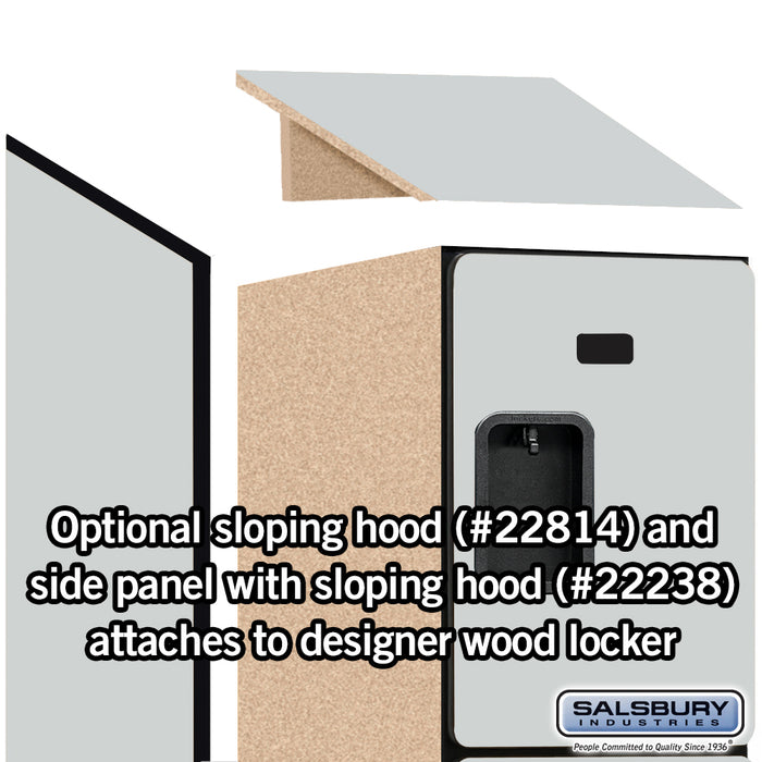 Salsbury 18" Wide Four Tier Designer Wood Locker - 1 Wide - 6 Feet High - 24 Inches Deep - Gray - Hasps - Sweatfully