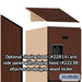 Salsbury 18" Wide Four Tier Designer Wood Locker - 1 Wide - 6 Feet High - 24 Inches Deep - Mahogany - Hasps - Sweatfully