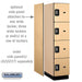 Salsbury 18" Wide Four Tier Designer Wood Locker - 1 Wide - 6 Feet High - 24 Inches Deep - Maple - Silver Resettable Combination Locks - Sweatfully