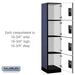 Salsbury 18" Wide Four Tier Designer Wood Locker - 1 Wide - 6 Feet High - 18 Inches Deep - Blue - Hasps - Sweatfully