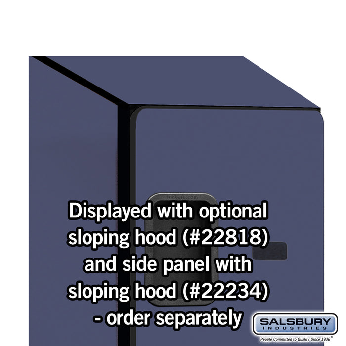 Salsbury 18" Wide Four Tier Designer Wood Locker - 1 Wide - 6 Feet High - 18 Inches Deep - Blue - Hasps - Sweatfully