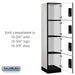 Salsbury 18" Wide Four Tier Designer Wood Locker - 1 Wide - 6 Feet High - 18 Inches Deep - Gray - Black Electronic Locks - Sweatfully