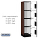 Salsbury 18" Wide Four Tier Designer Wood Locker - 1 Wide - 6 Feet High - 18 Inches Deep - Mahogany - Black Electronic Locks - Sweatfully