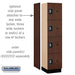 Salsbury 18" Wide Four Tier Designer Wood Locker - 1 Wide - 6 Feet High - 18 Inches Deep - Mahogany - Silver Resettable Combination Locks - Sweatfully