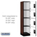Salsbury 18" Wide Four Tier Designer Wood Locker - 1 Wide - 6 Feet High - 18 Inches Deep - Mahogany - Hasps - Sweatfully